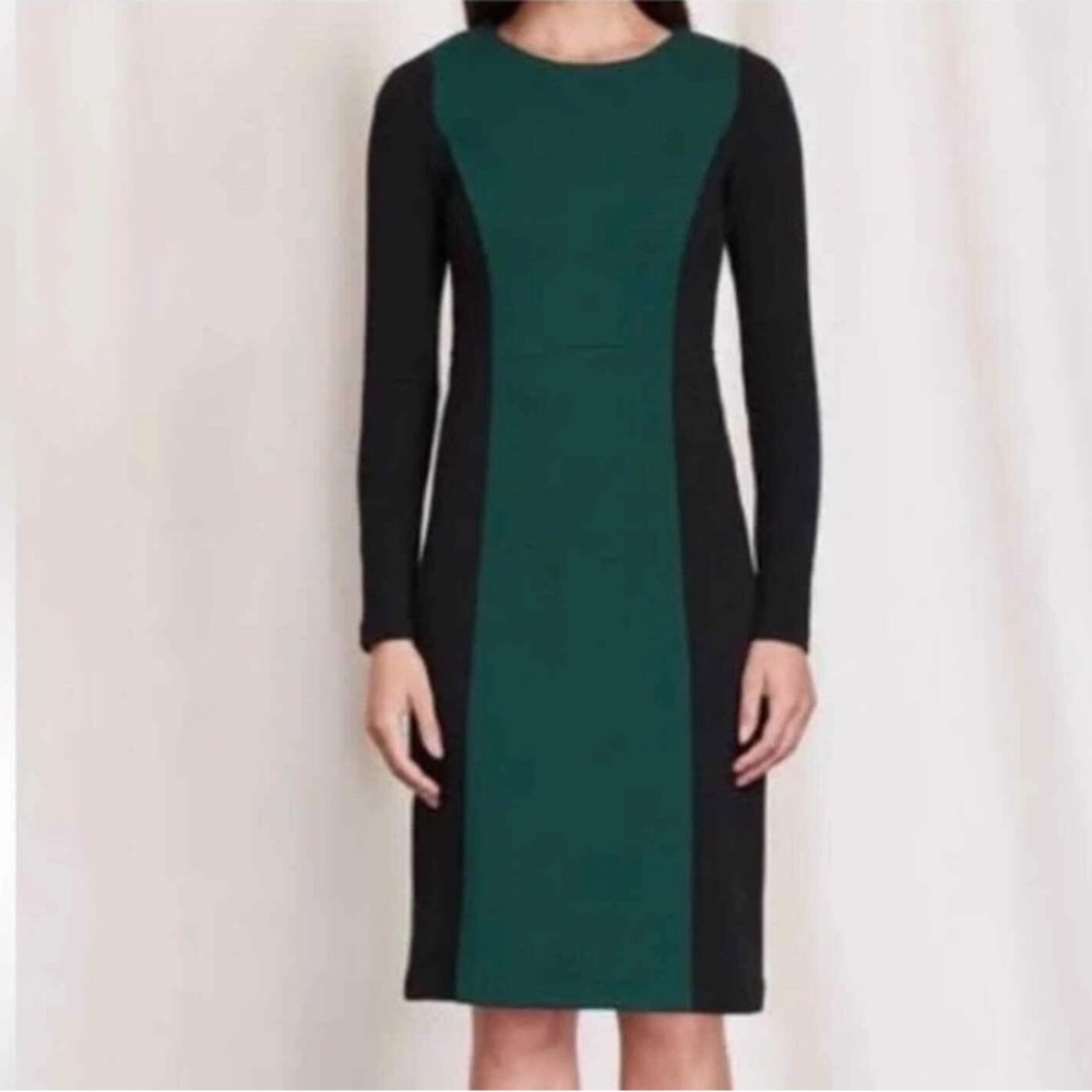 Boden Serena Ponte Shift Dress Womens Size 2R Colorblock Office Career Holiday